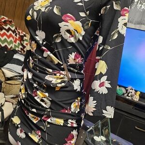 Floral Black Dress NWT